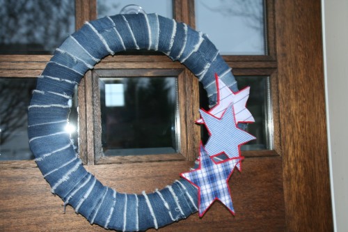 Denim Wreath