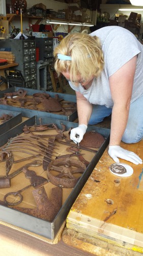 Jenny Touching Up Paint on Welds