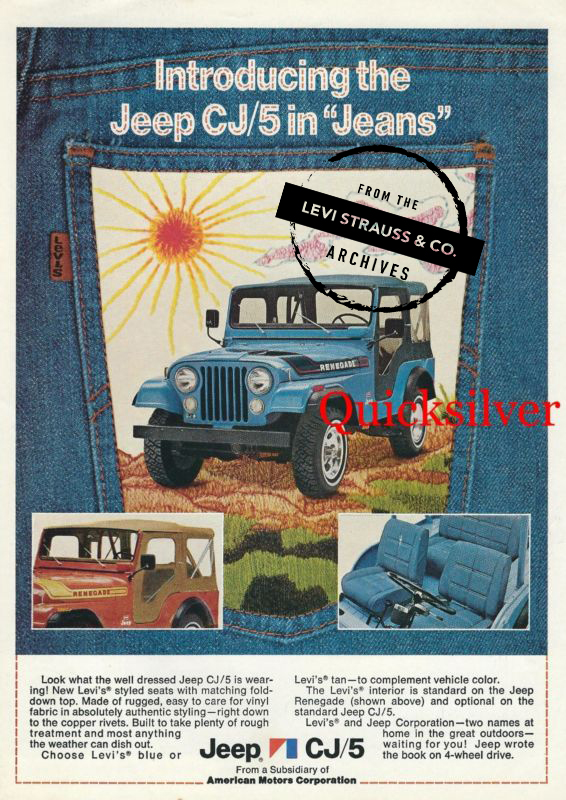 Off-Roadin' in an Orange Tab 1970s Levi's® Jeep® - Levi Strauss & Co : Levi  Strauss & Co
