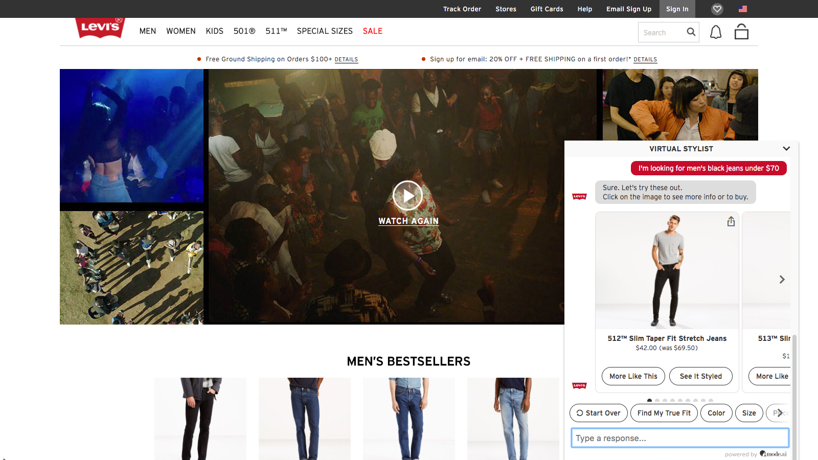 Levi's® Launches New 'Virtual Stylist' Online Feature - Levi Strauss & Co :  Levi Strauss & Co