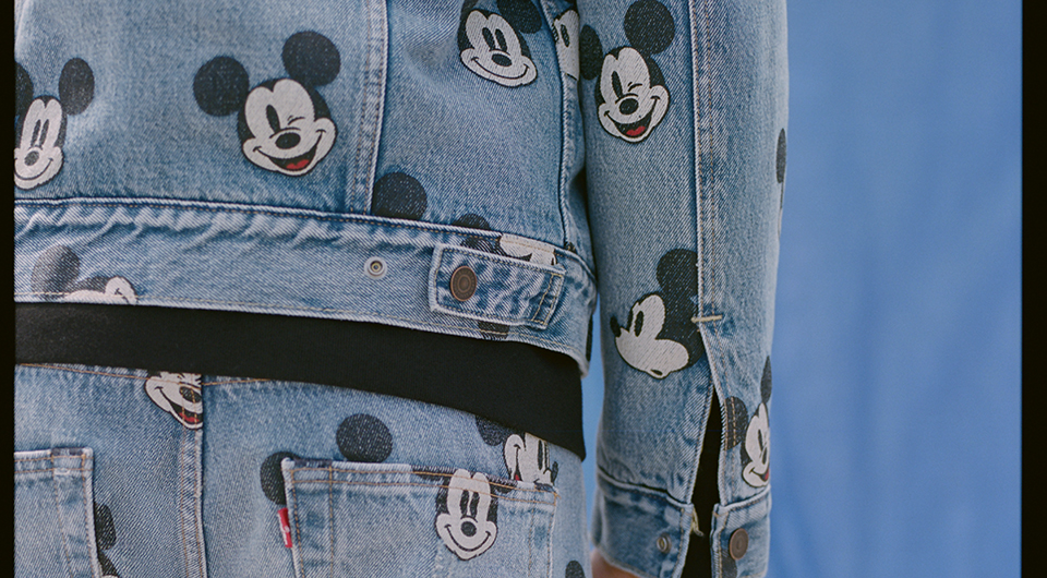 levi's mickey mouse jean jacket