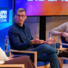 LS&Co. CEO Chip Bergh sits in a panel with Patagonia CEO Ryan Gellert