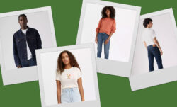 A collage of four polaroid photos featuring Levi's® models