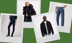 A collage of four polaroid photos featuring Levi's® models