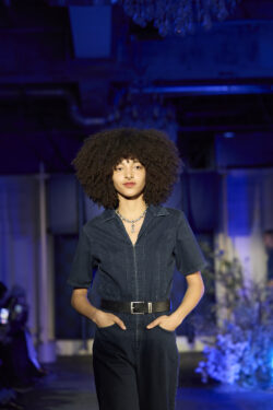 A model walks the runway at the Levi's® Blue Tab launch in Japan